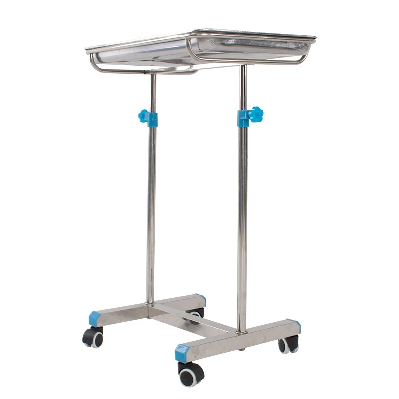 Edelstahl Tablett Rack medizinische Instrument Regal abnehmbare Teleskop Rack Einzels tange Doppels tange Krankenhaus Tablett Rack