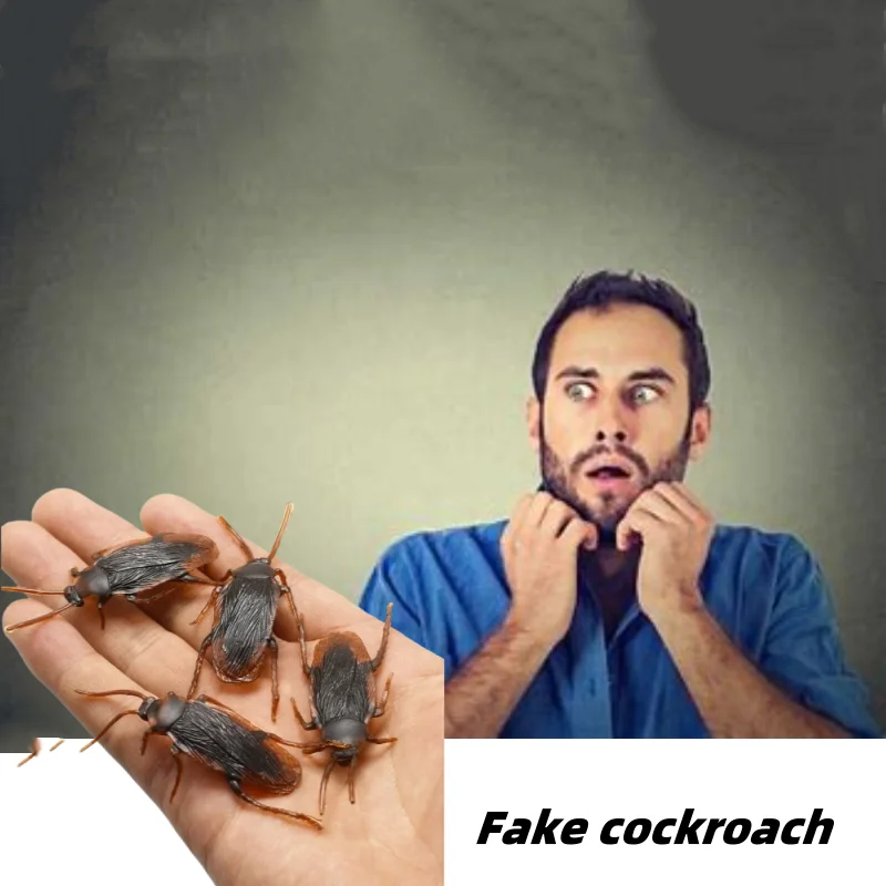 5/10/15/20/30/40/50/100Pcs Plastic Cockroaches Joke Decoration Props Rubber Toy Gags Practical Jokes Toys Plastic Bugs Cockroach