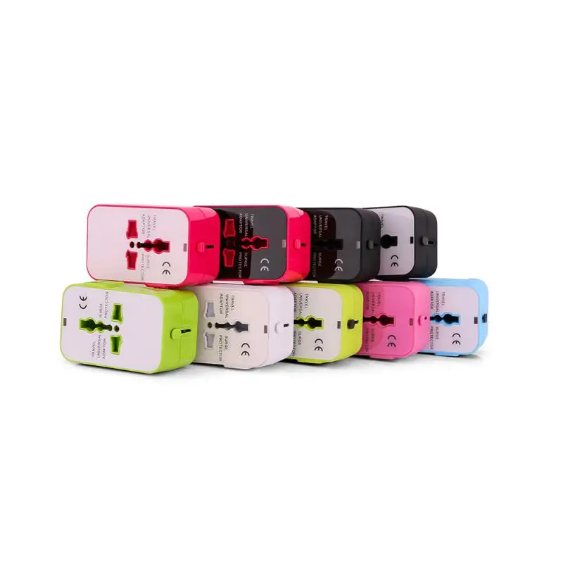 Soket listrik adaptor colokan perjalanan Universal, adaptor pengisi daya Port 2USB, adaptor pengisi daya adaptor konverter USB Inggris EU
