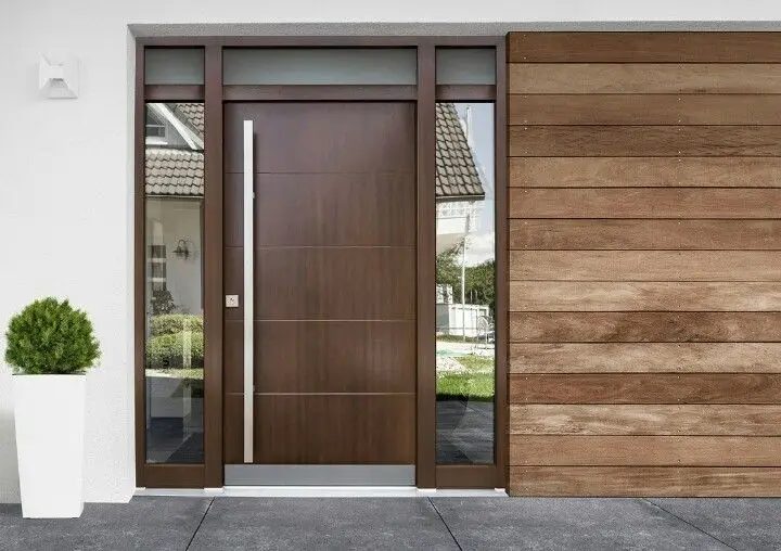 

Элитная коммерческая входная дверь для магазина, изготовленная на заказ, 4,0 мм, с терморазрывом, из алюминия, с умным замком, поворотная входная дверь