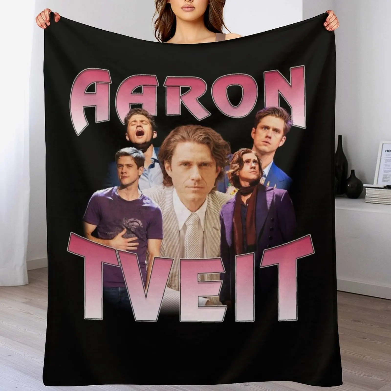 

Aaron Tveit Retro Throw Blanket Luxurious Soft Blanket Holiday Gift for Family
