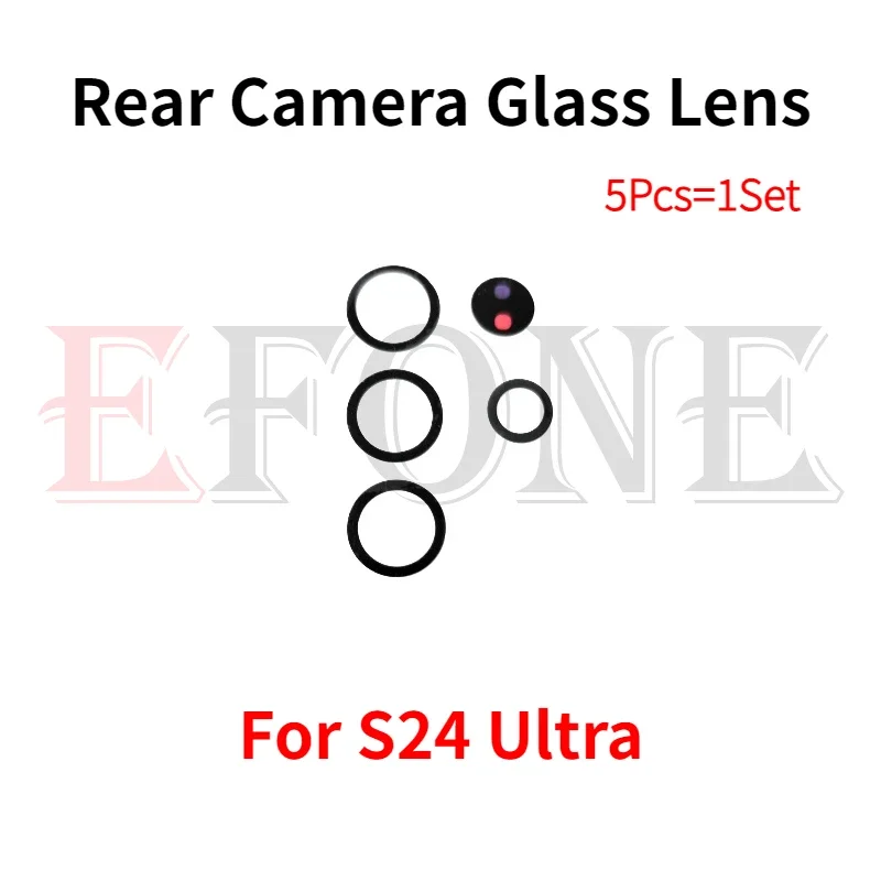 Lente de vidro da câmera traseira com adesivo AAdhesive, Samsung Galaxy S22, S22 Plus, S22 Ultra, S23, S23 Plus, S24, S24 Ultra, Novo