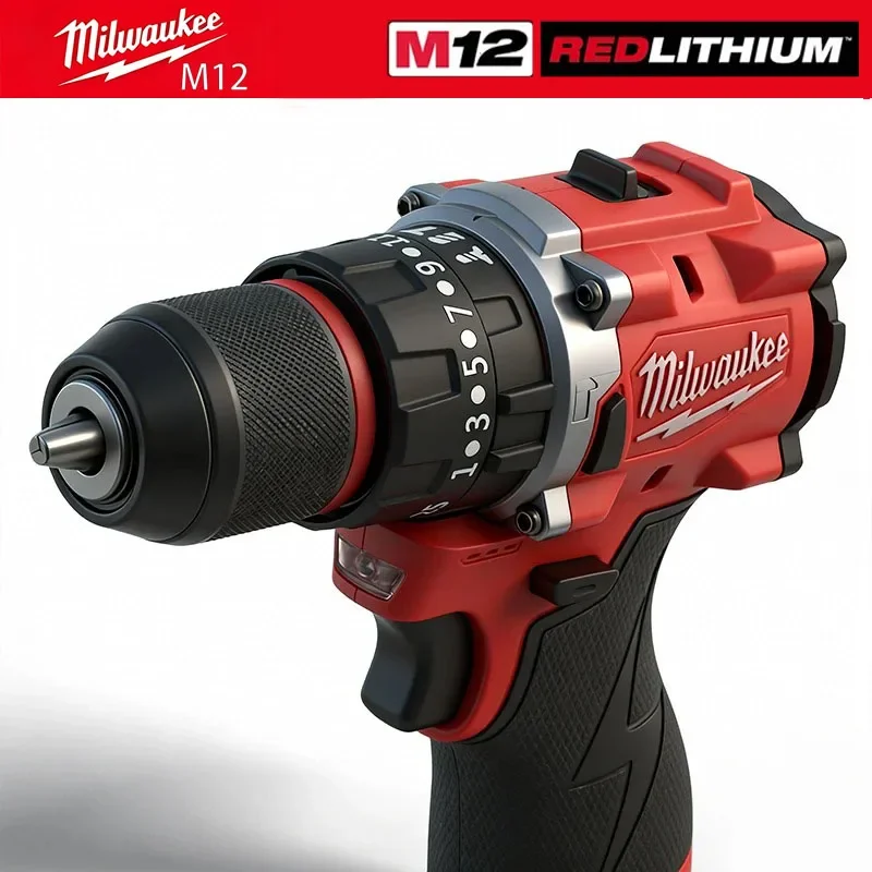 MilwaukeeM12 Brushless Electric Drill, 12V Cordless Drill/Driver 3/8