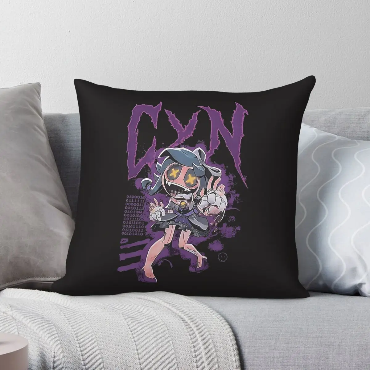 Murder Drones Cyn Pillowcase Polyester Linen Velvet Printed Zip Decorative Throw Pillow Case Sofa Cushion Cover