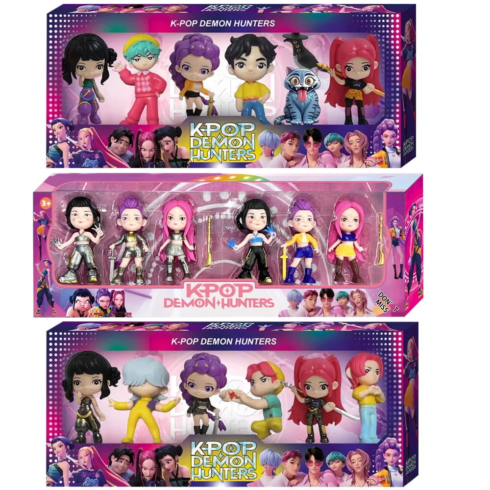 

2026NEW Q Version Demon Hunters Action Figure PVC Toy Derpys Rumi Mira Zoey Sussy Figurine Doll ForFansGiftChildenChristmasGift