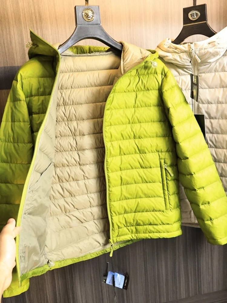 Waterproof Anti-Cold Winter Men's Outdoor down Jacket Hooded Fashionable Thermal Locking 3D Stereo Design Nylon Fabric