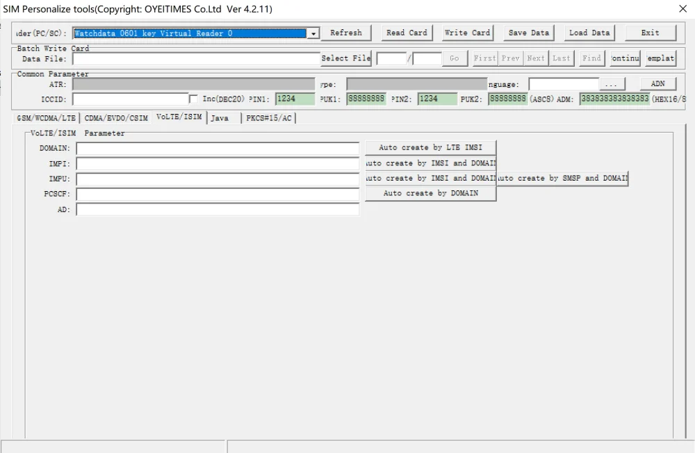 Oyetime-4g vlteプログラムSIMカード、isimカード、128k lteプログラマブルUSIMカード、iccid、imsl、adm ki、opc、解像度付きop