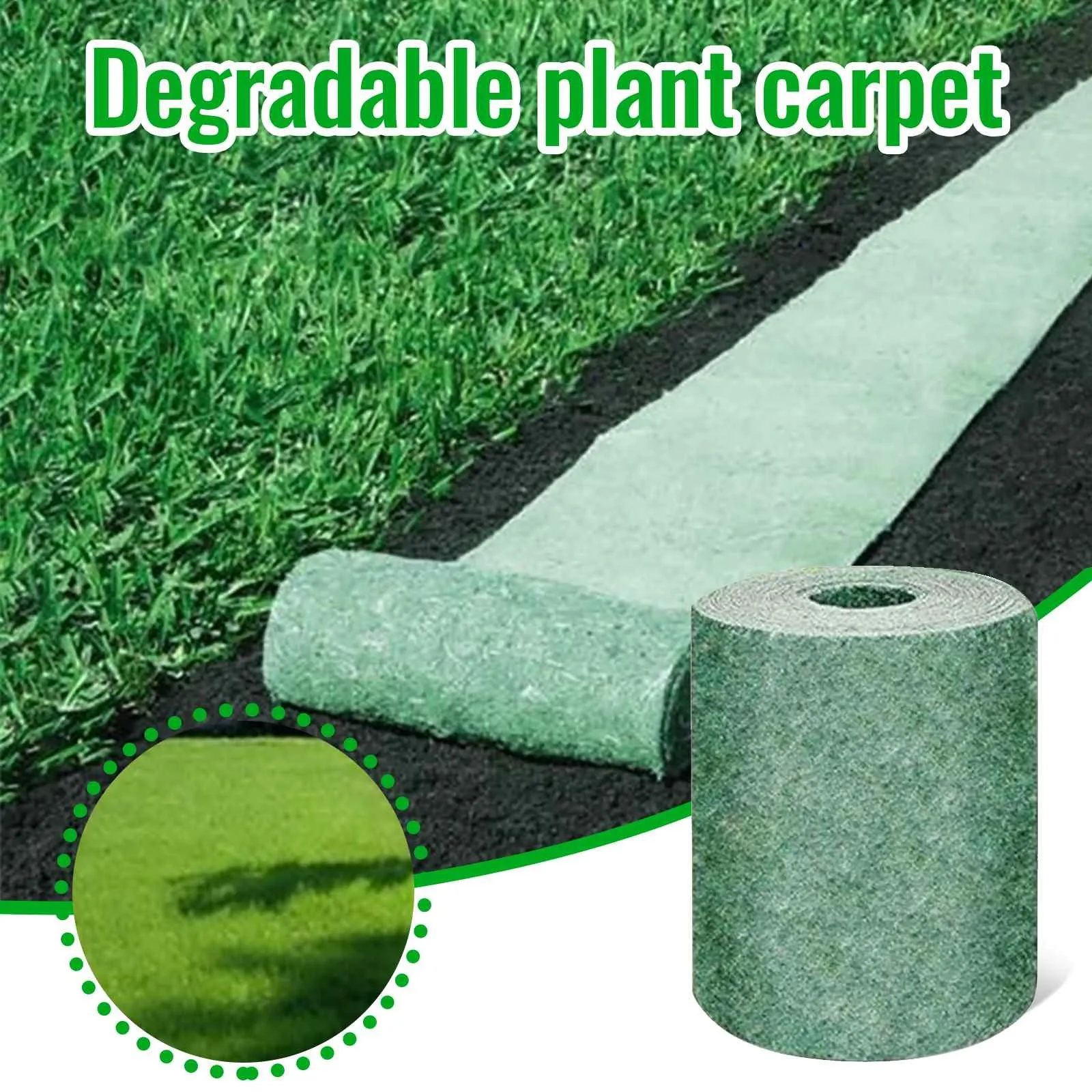 1pc 20x100cm Grass Seed Mat Fertilizer Blanket Mat Blanket Green Plant Mat