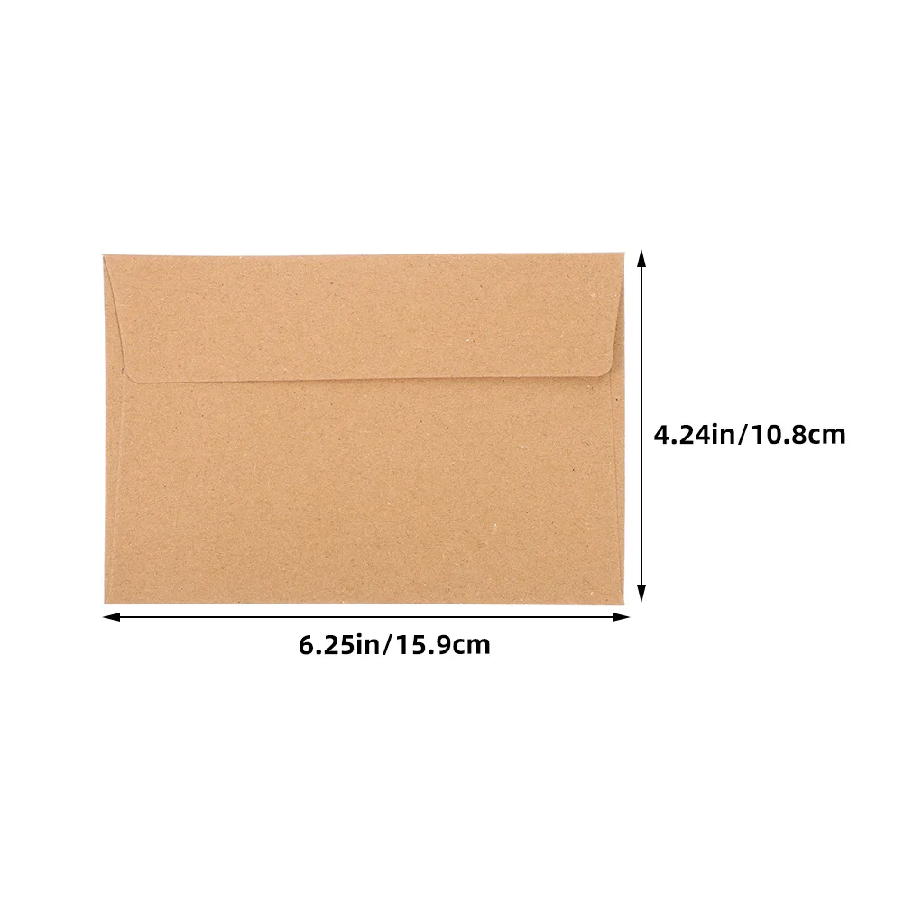 30Pcs Invitation Envelopes Self Adhesive Kraft Paper Envelopes for Wedding Greeting Card Photo Storage Rustic Brown Mailing Set