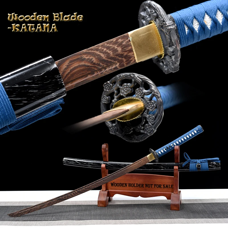 Personal Custom Iaito Training Sword Katana Wooden Sword, Full Size Japanese Samurai Sword,Room Decor,Iron Tsuba