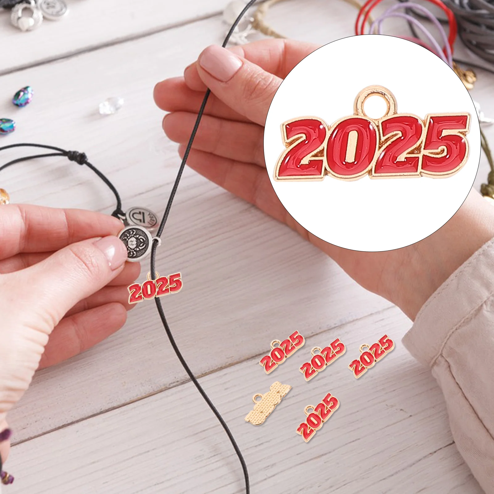 

20 Pcs 2025 Pendant Year Letter Charms Crafting Supplies Graduation New
