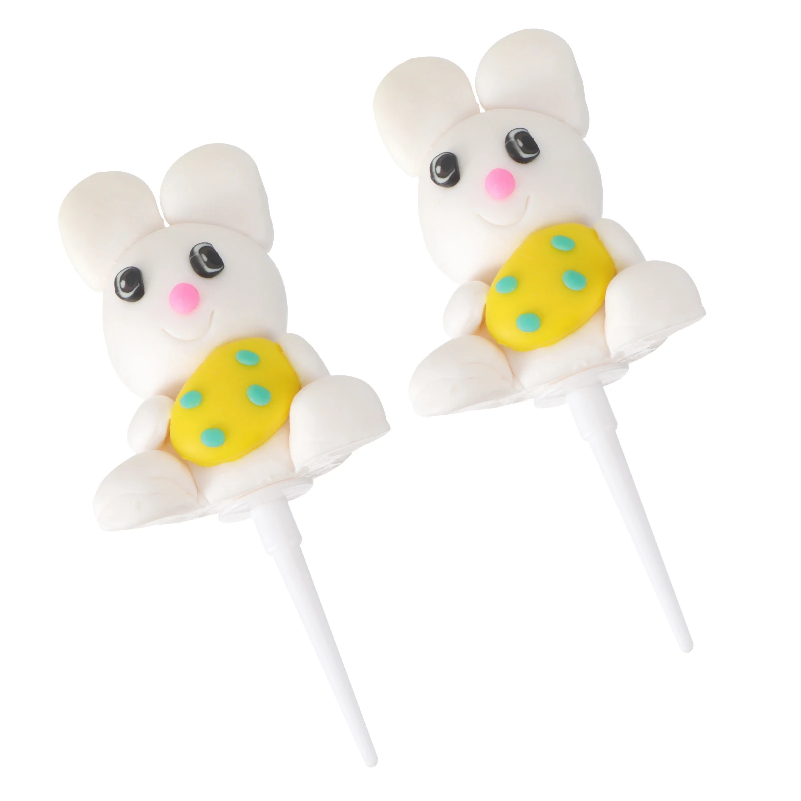 

2Pcs Mushroom Bunny Cake Party Toppers Birthday Decorations Cupcake Ornaments Dessert Picks Food Decoration Supplies