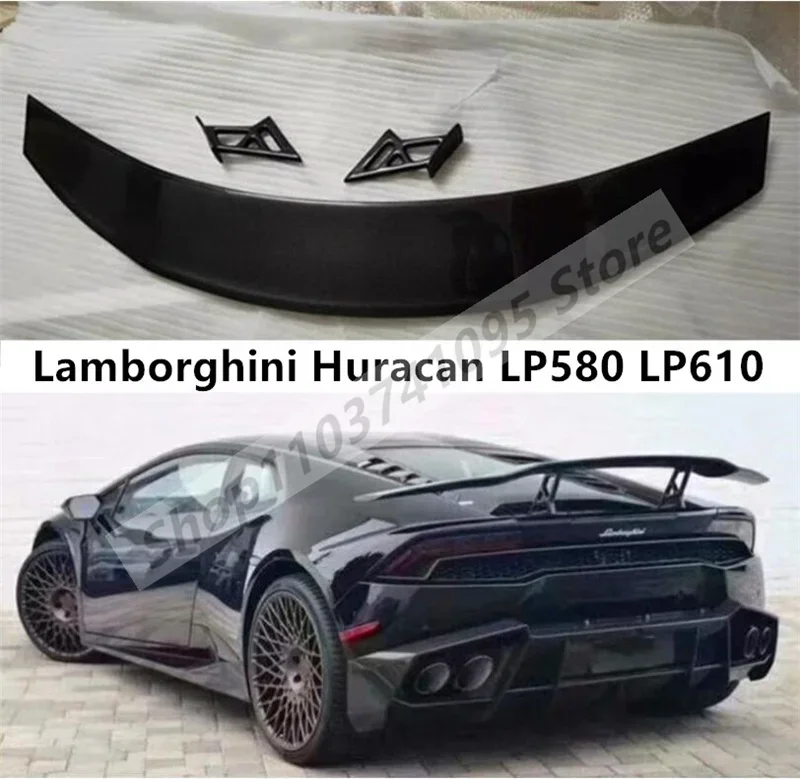 Carbon Fiber Rear Wing Lip Diffuser Tail Trunk Spoiler For Lamborghini Huracan LP580 LP610 Upgrad Big GT Style