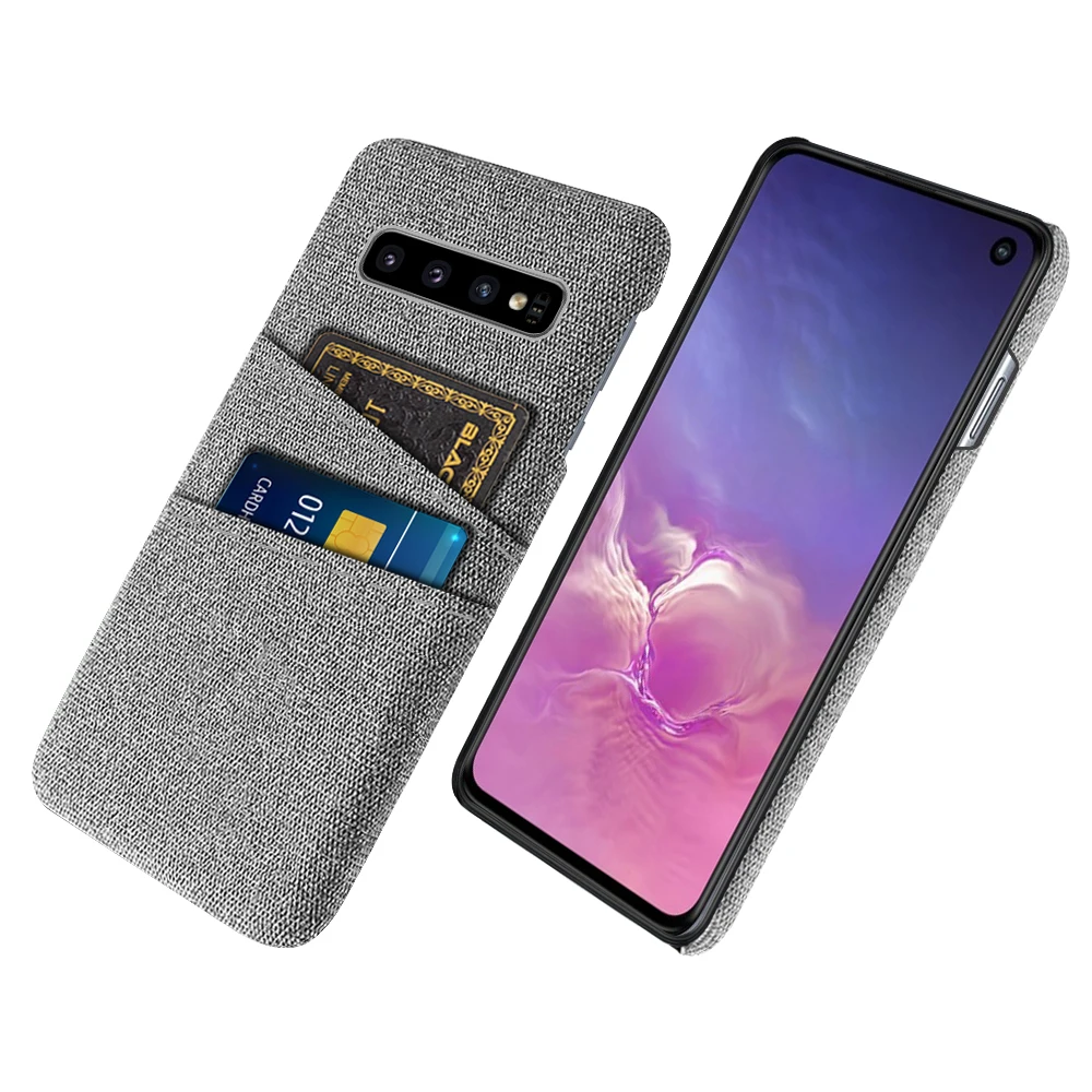 Wallet Case S10 Case Samsung Galaxy S10 Plus/S10e Luxury Fabric Dual Card Cover For Samsung S10 S 10 + S10 E S10plus
