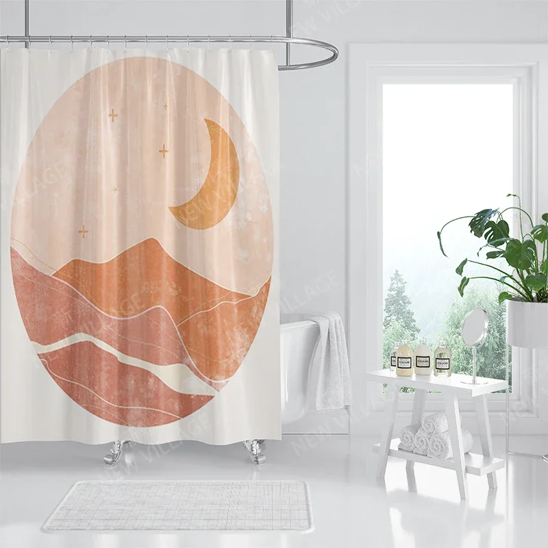 Waterproof fabric shower curtains Bathroom curtain accessories 180x200 Bath curtain for shower 240*200 nordic boho decoration