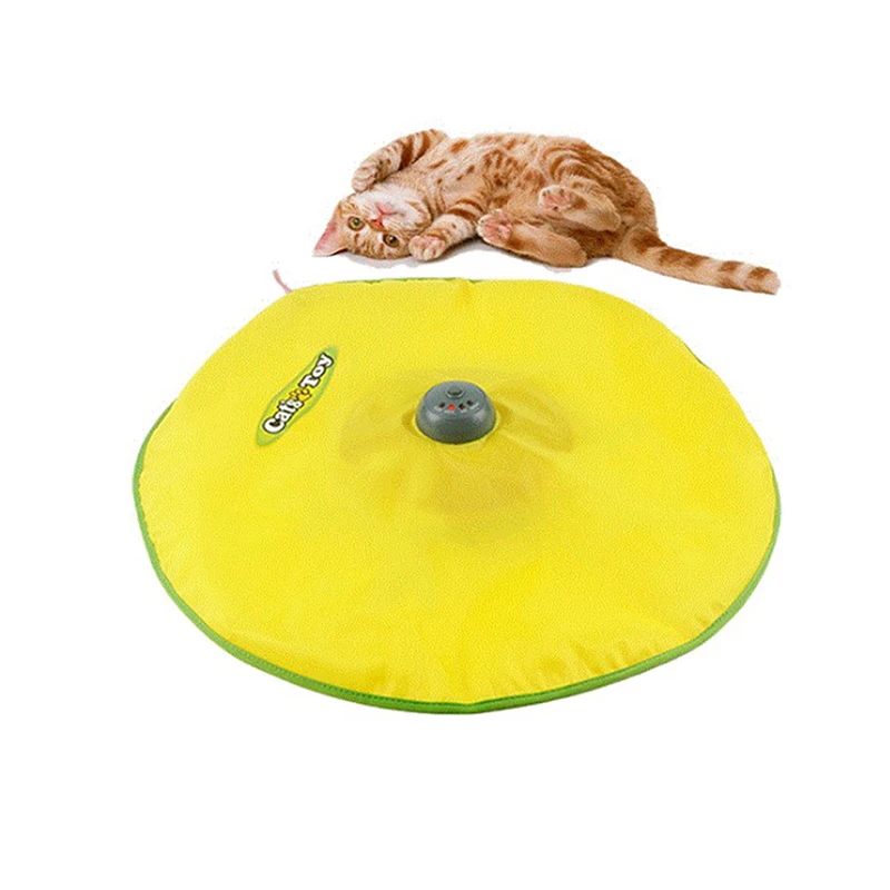 Interactive Cat Toy Electric Turntable Cat Training Funny Cat Spinning Chase Toy