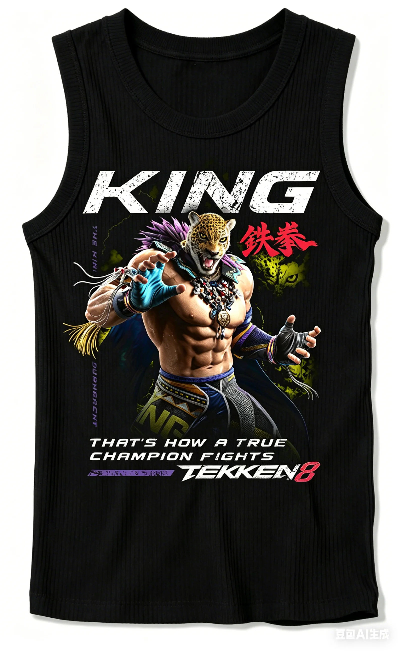 Tekken New Model Ribbed Tank Streetwear Anime Lover personality Clothes Year round clothing Unisex Couples Streetwear Trendy top