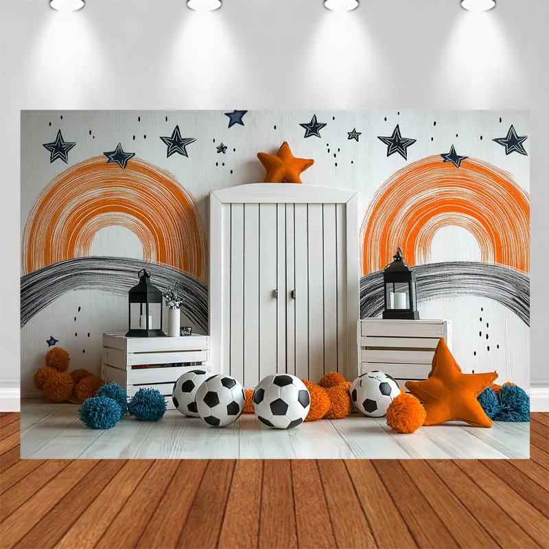LS Photography Background White Wooden Door Box Basketball Decor Cake Smash Birthday  Kids Portrait Photo Backdrop Studio