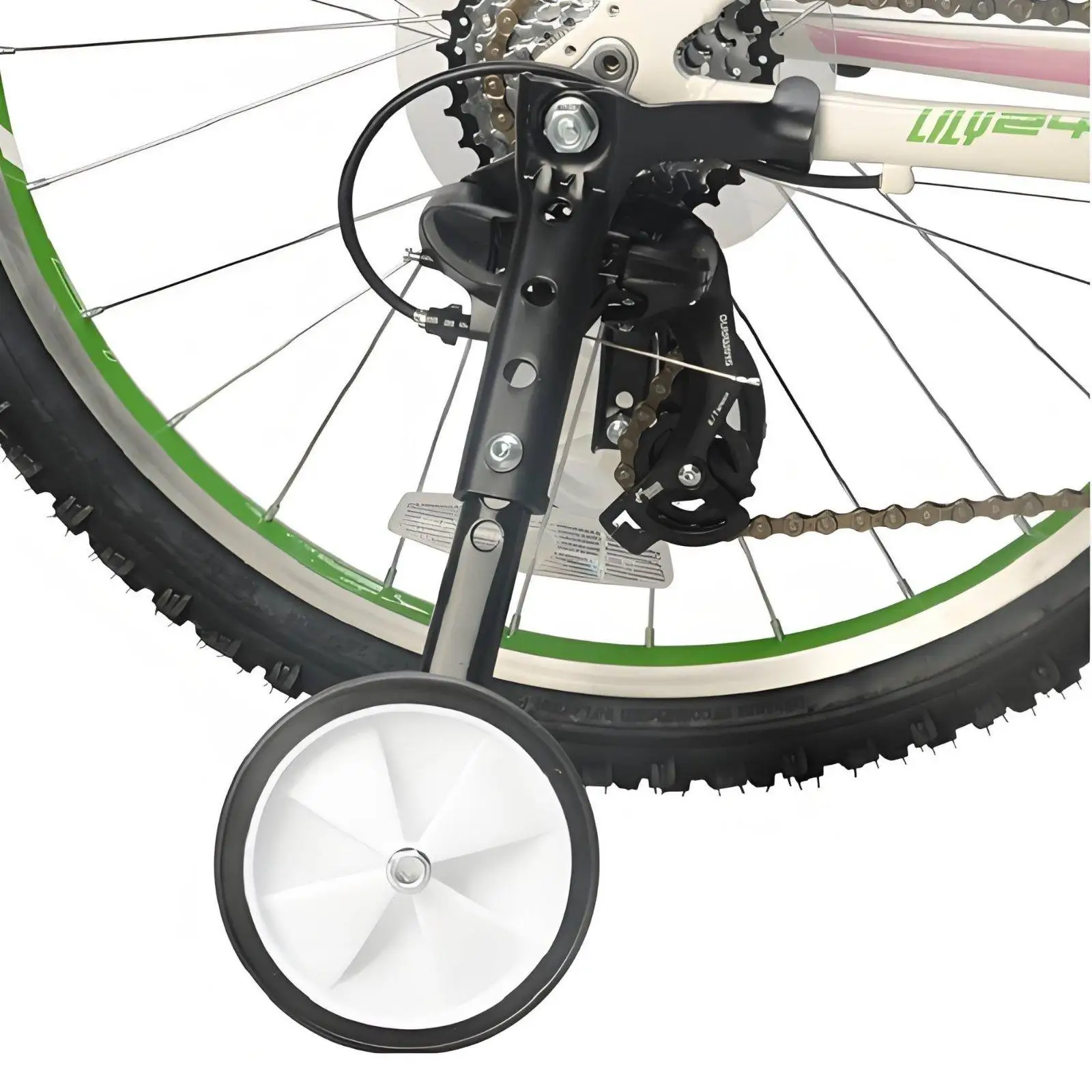 Cycling Training Wheels Set Metal Bracket Side Wheel Protection Accessory for Mountain Bike and Road Bike Beginners