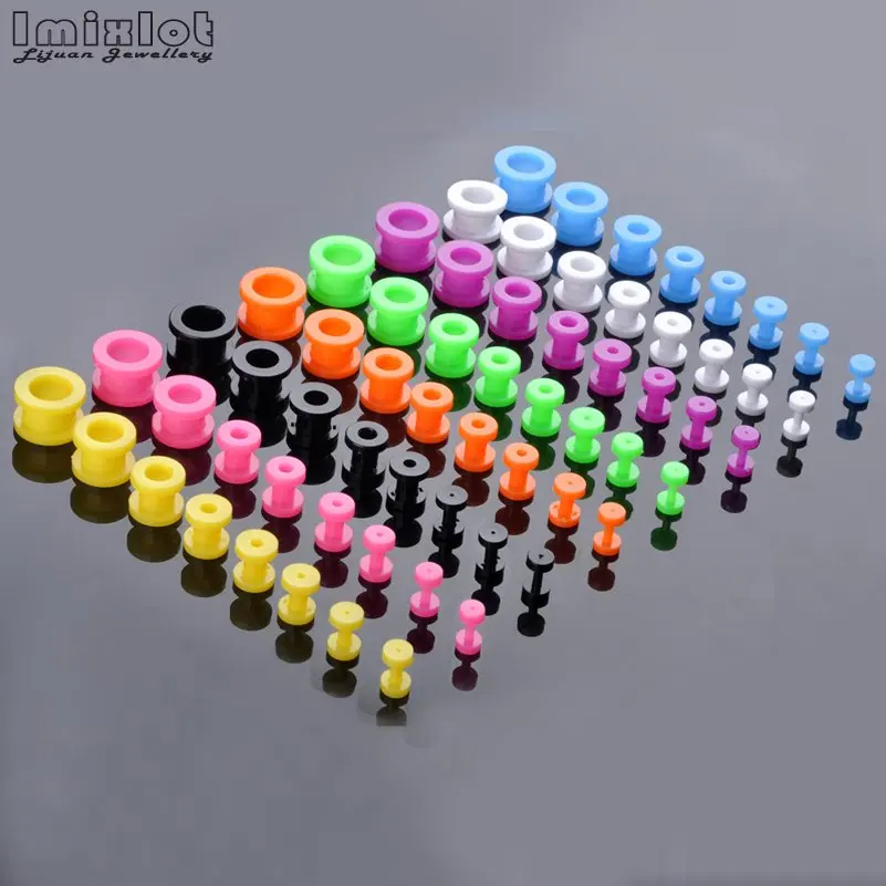 8pcs/lot 2-12mm Silicone Ear Plugs And Tunnels Piercing Expander Piercing Tunnel Ear Tunnels Stretchers Plug oreille Ear Gauges