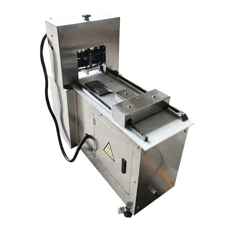 Rebanadora De Carne Fully Automatic Commercial Wide Frozen Fish Meat Bacon Slice Cut Make Slicer 4 Rolls Machine