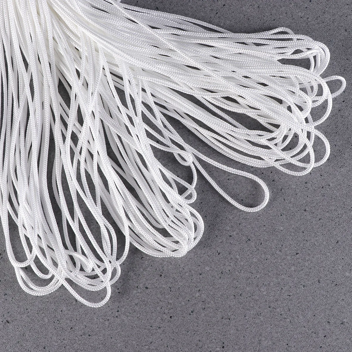 

2mm X 50m Uv Resistant Braided Nylon Rope Sturdy Durable Tent Binding Clothesline DIY Craft Accessory White Braided Rope