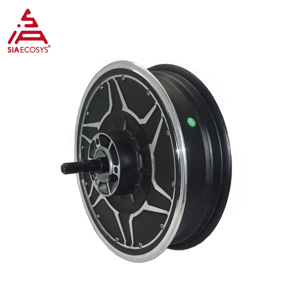 QSMOTOR New QS268 6000W 12*3.0inch V5 72V 130kph Double Axle 300N.m Max Torque BLDC Hub Motor For Electric Motorcycle
