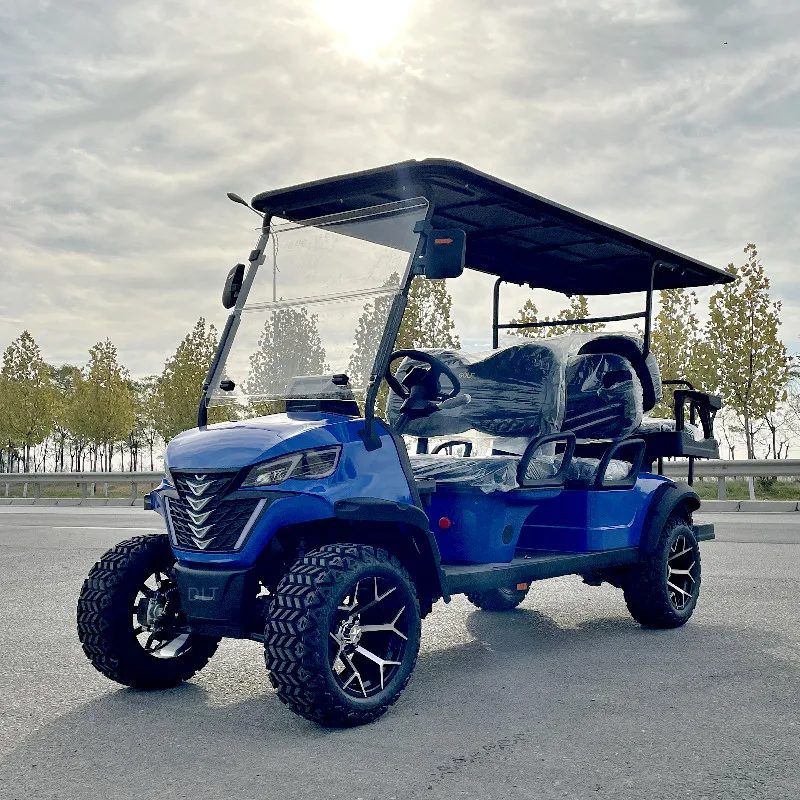 Hot Sale High Quality Solar Power 4 Wheels 2+2 Seats Reception Car Electric Golf Cart Off Road Car For Sale China Club With CE