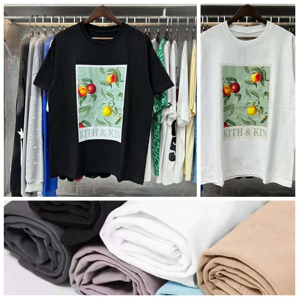 

American Style Fruit Print Cotton T-shirt Unisex Men Women Summer Short Sleeve Fashion Brand Tee Luxury Casual Streetwear Tops