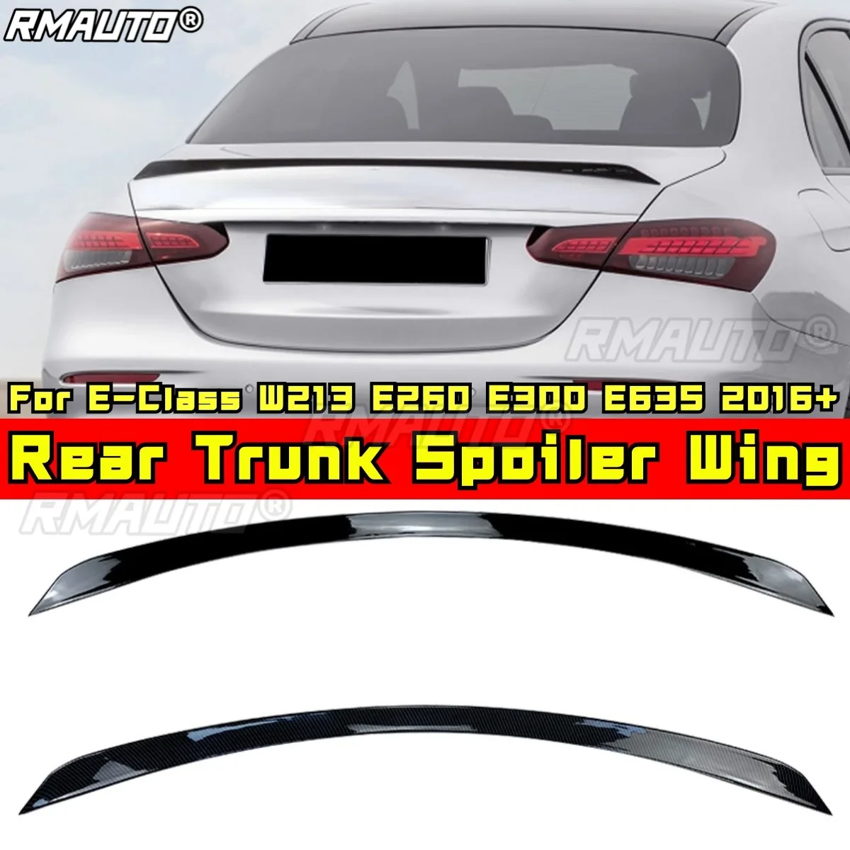 

Для Mercedes Benz E-Class W213 E260 E300 E63S 2016+ Комплект кузова Заднее крыло багажника Задний спойлер багажника Задний спойлер Автомобильные аксессуары