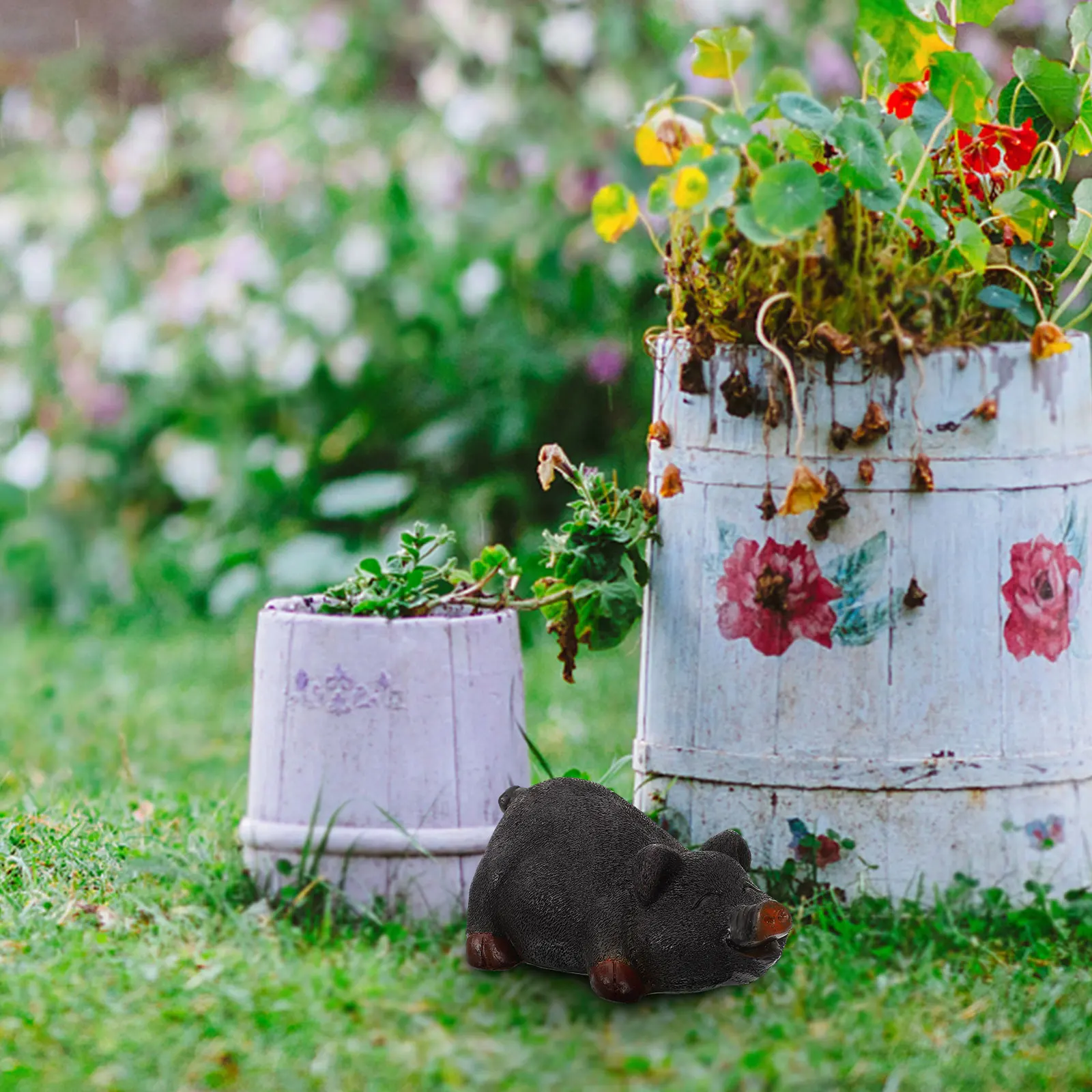 حديقة مفتاح إخفاء وهمية خنزير في الهواء الطلق فناء مفاتيح صندوق تخزين دائم مقاوم للماء حامل أمان آمن مخفي