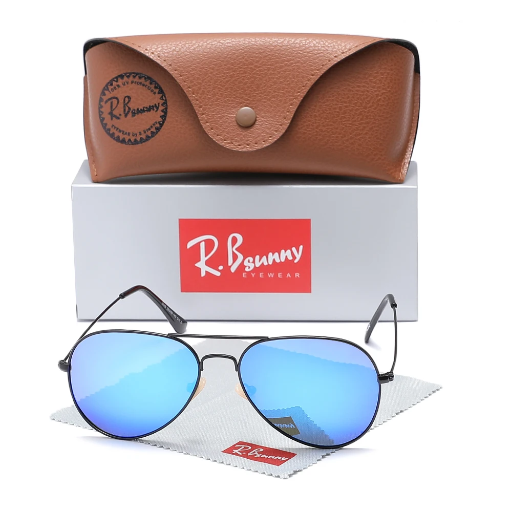 RBsunny Pilot Alloy Sunglasses Polarization UV400 Anti-reflection Parsnip Glasses Women Retro Luxury Eyewear