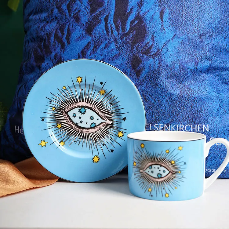 

New Eye Mug Coffee Set Set Ceramic Water Cup European Creative Household Tableware Afternoon Tea Cup