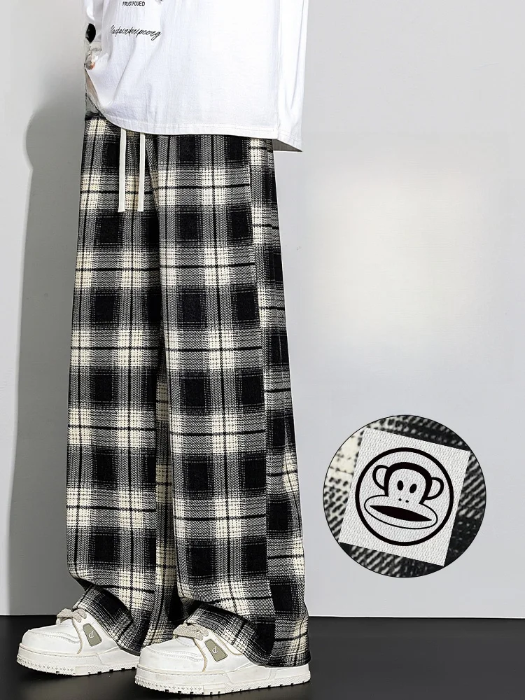 

Мужские повседневные брюки PaulFrank в полоску, прямого кроя, удобные, свободные, осенние, новые, модные, универсальные, длинные брюки