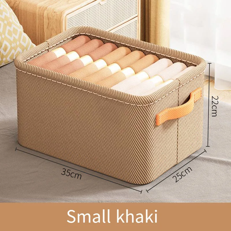 Large capacity Clothing Storage Box Thickened Fabric Storage Basket Clothing Pants  Storage Box Dormitory Household Sundries