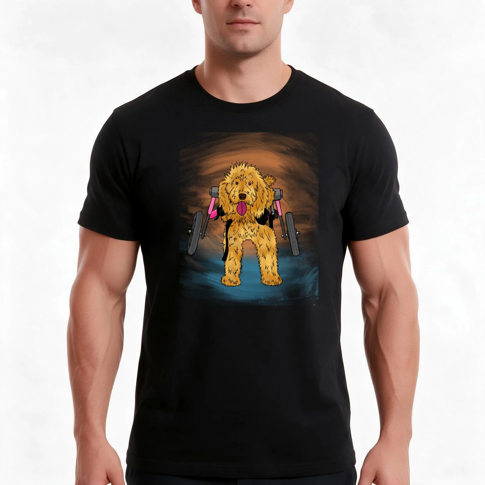 Tuli Doodle T-Shirt, Summer Casual Cotton Tee, Oversized Streetwear Tops, Vintage Graphic Print, Loose Fit Short Sleeve