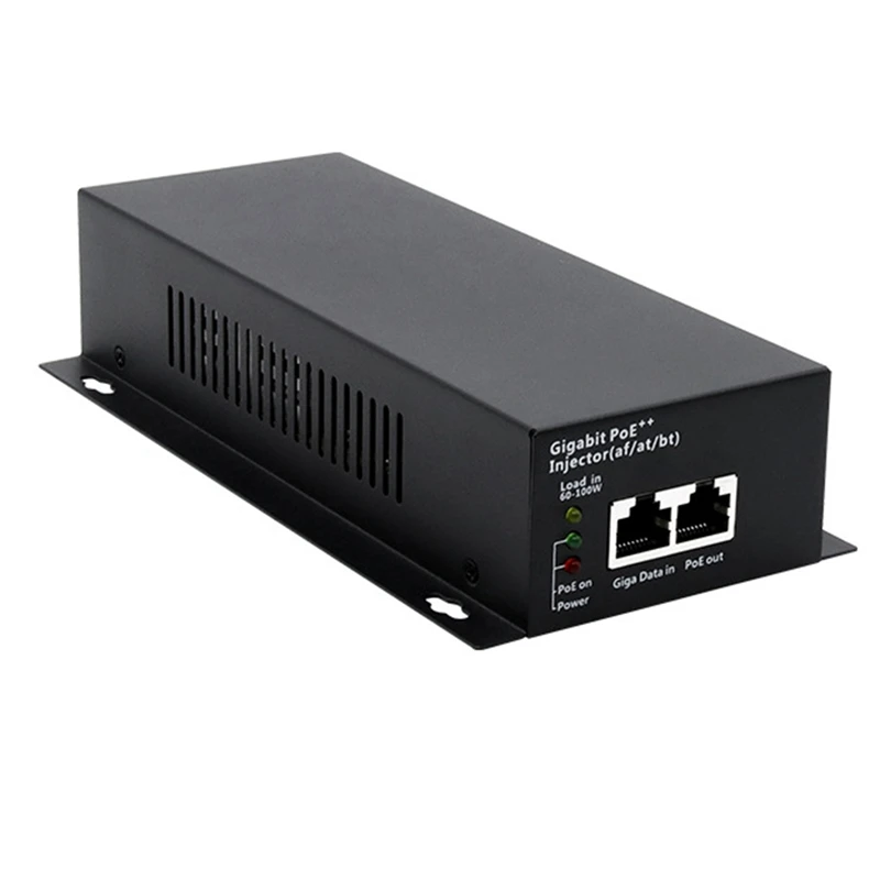 90W Hi-Power Gigabit POE ++ Injector (Af/At/Bt) แหล่งจ่ายไฟ POE สําหรับกล้อง IP AP