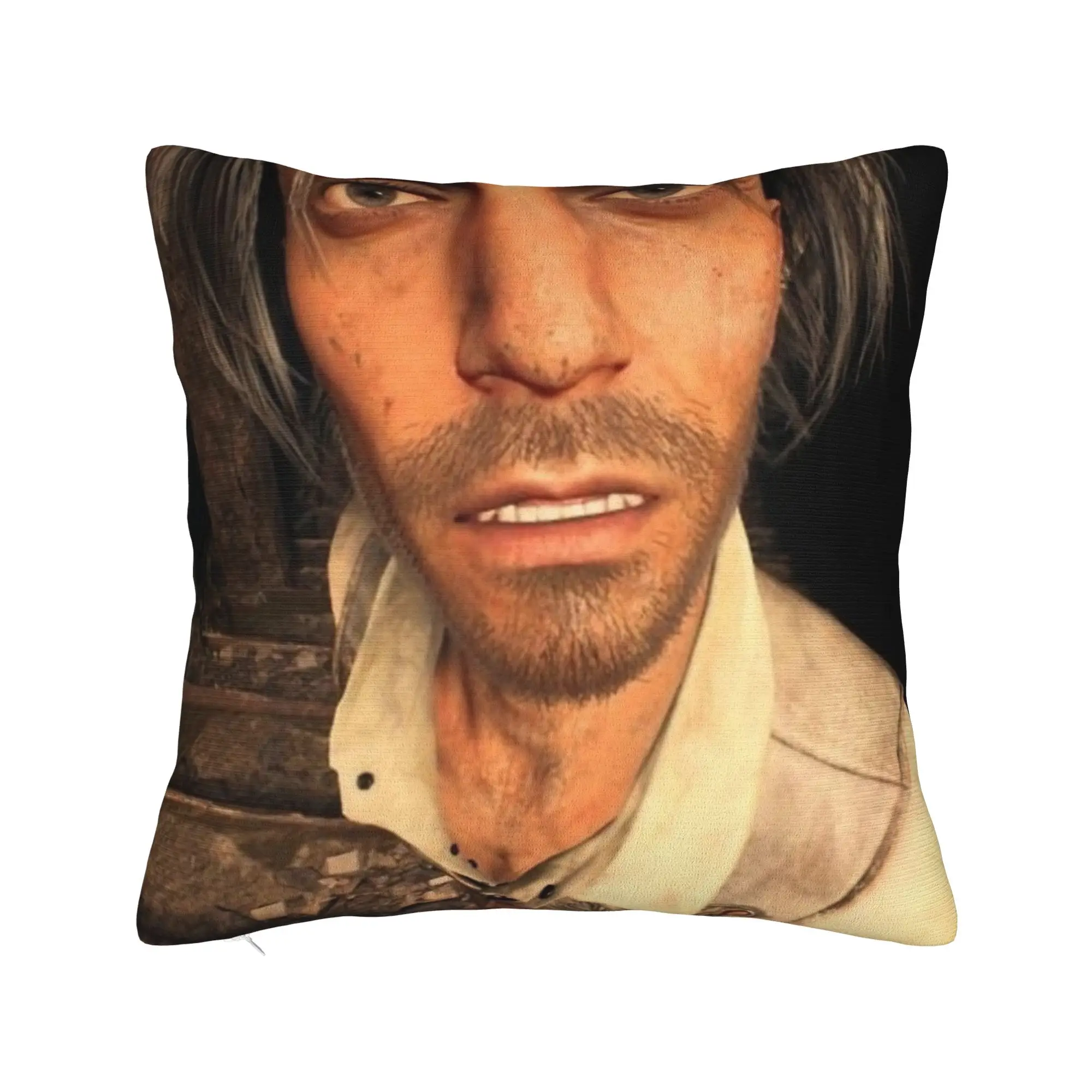 Residents Evils Leon Kennedy Meme Pillowcase Printing Fabric Cushion Cover Decorative  Pillow Case Cover Home Square 45*45cm