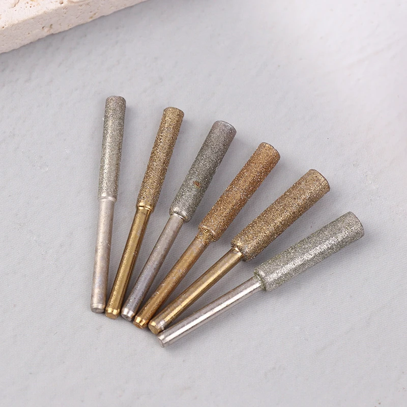 6Pcs Chainsaw Bits Titanium Plated Diamond Sharpener High Hardness Electric Chainsaw File 4- 5.5mm Chainsaw Sharpener Stone