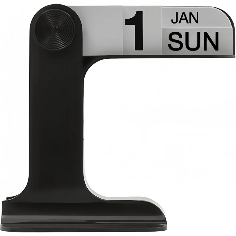 

New Perpetual Calendar, Desk Calendar Desk Accessories Home Office Decor Monthly Weekly Daily Desktop Perpetual Calendar (Black)
