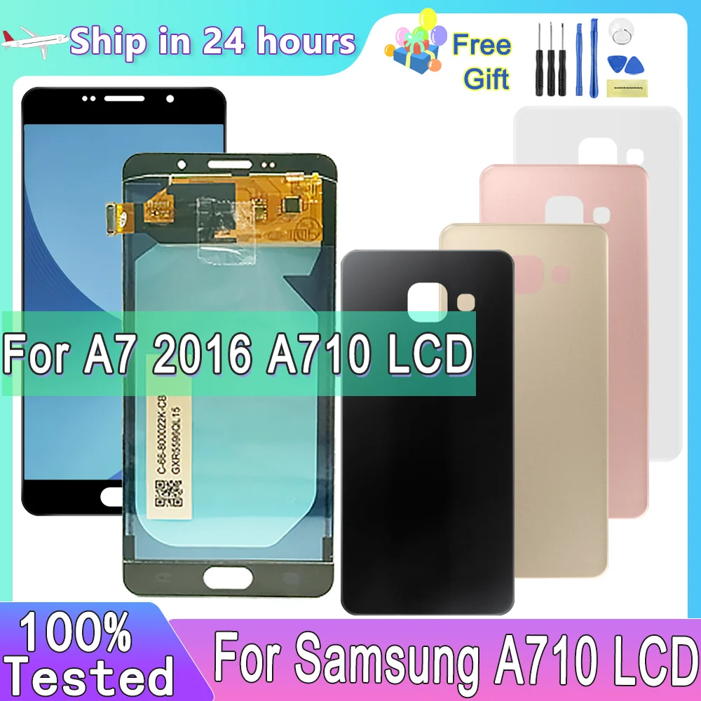 

TFT For Samsung Galaxy A7 2016 A710 LCD Display Touch Screen Digitizer For Samsung A710F A710M A7100 LCD Screen Replacement