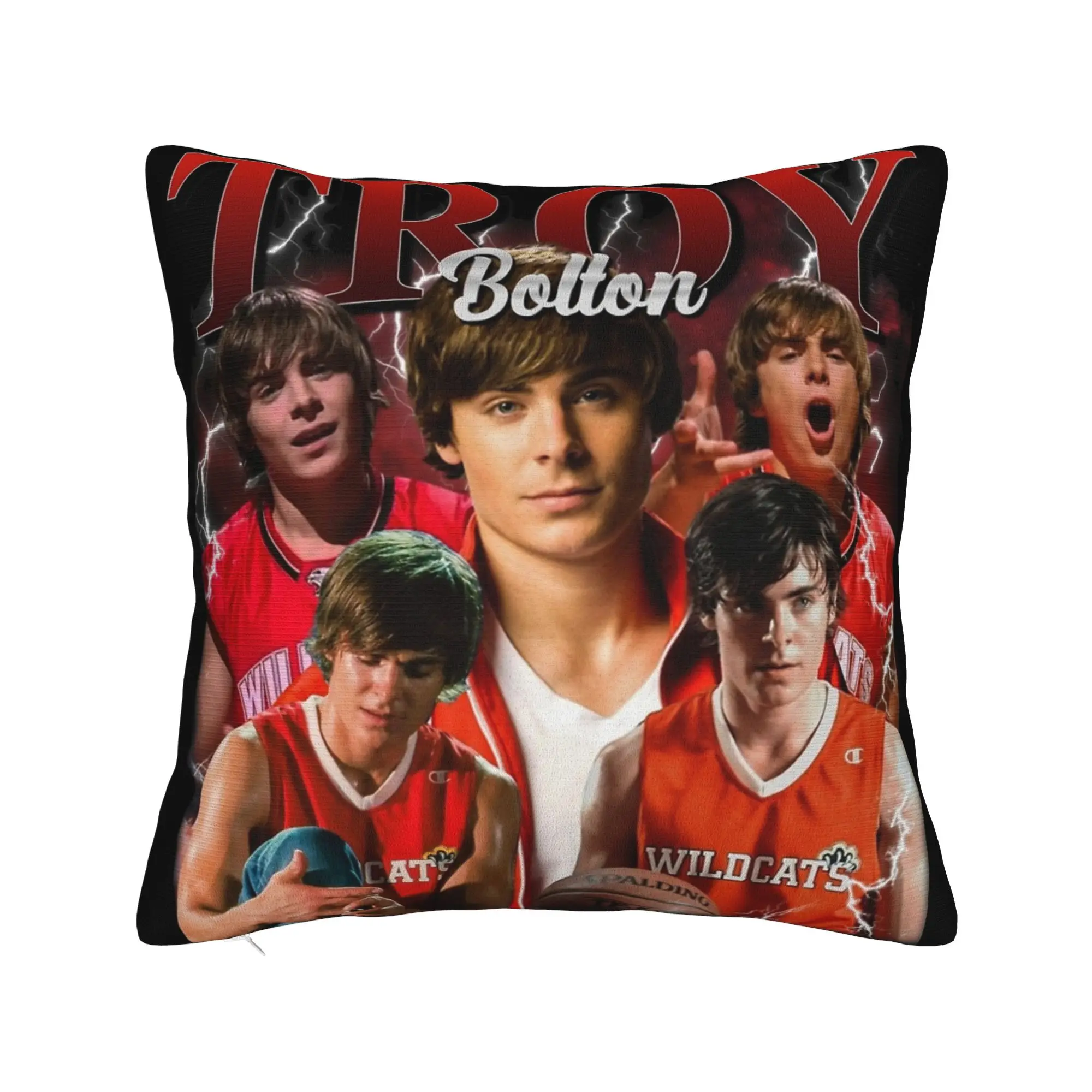 Vintage Troy Bolton The Musical Pillowcase Printing Cushion Cover Gift  Throw Pillow Case Cover Living Room Dropshipping 40X40cm