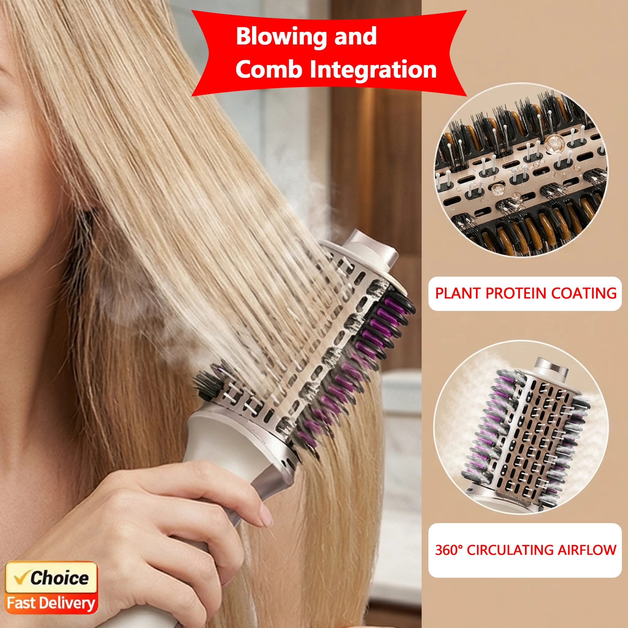 

Стайлер для волос 3 в 1, щетка для фена, выпрямитель, бигуди, расческа для увеличения объема для всех типов волос, профессиональный инструмент для укладки