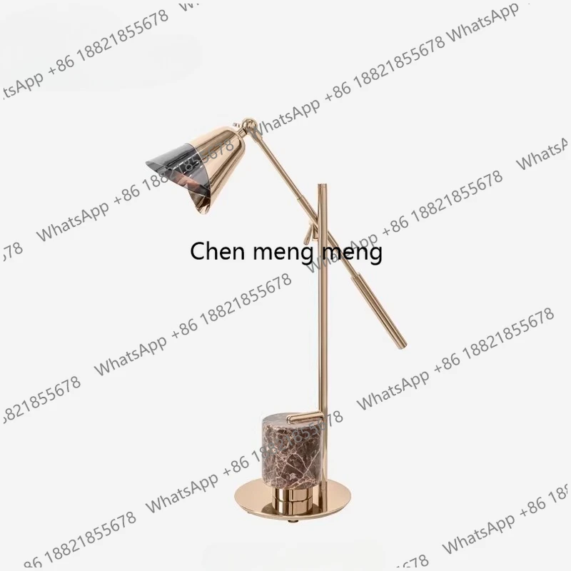 

Marble table lamp, classical light luxury living room study bedroom high-end artistic atmosphere lamp