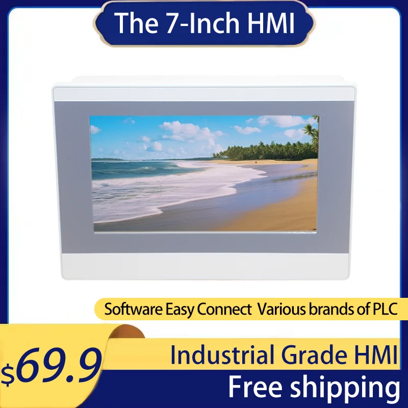 

Touchscreen HMI Touch Screen, 7 Inch, 800*480, Human Machine Interface, Can be connected to PLCs of various brands or Meter