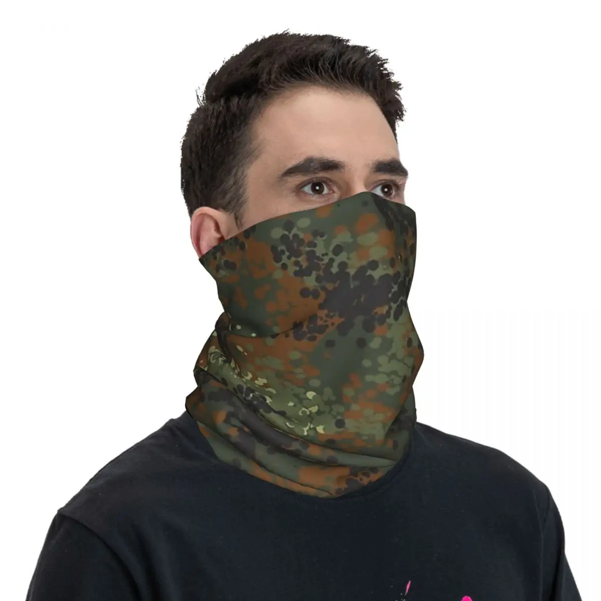 Flecktarn Camouflage Bandana Neck ghetta sciarpa stampata per il viso maschera facciale calda in esecuzione per uomo donna adulto per tutte le stagioni