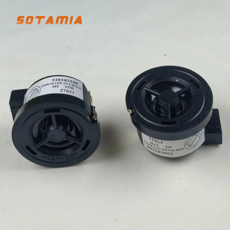 

SOTAMIA 2 шт. 1-дюймовый высокочастотный аудиодинамик 4 Ом 15 Вт PP вибрационный бассейн тройной динамик для Fiat ASK универсальный обновление двигателя Ford