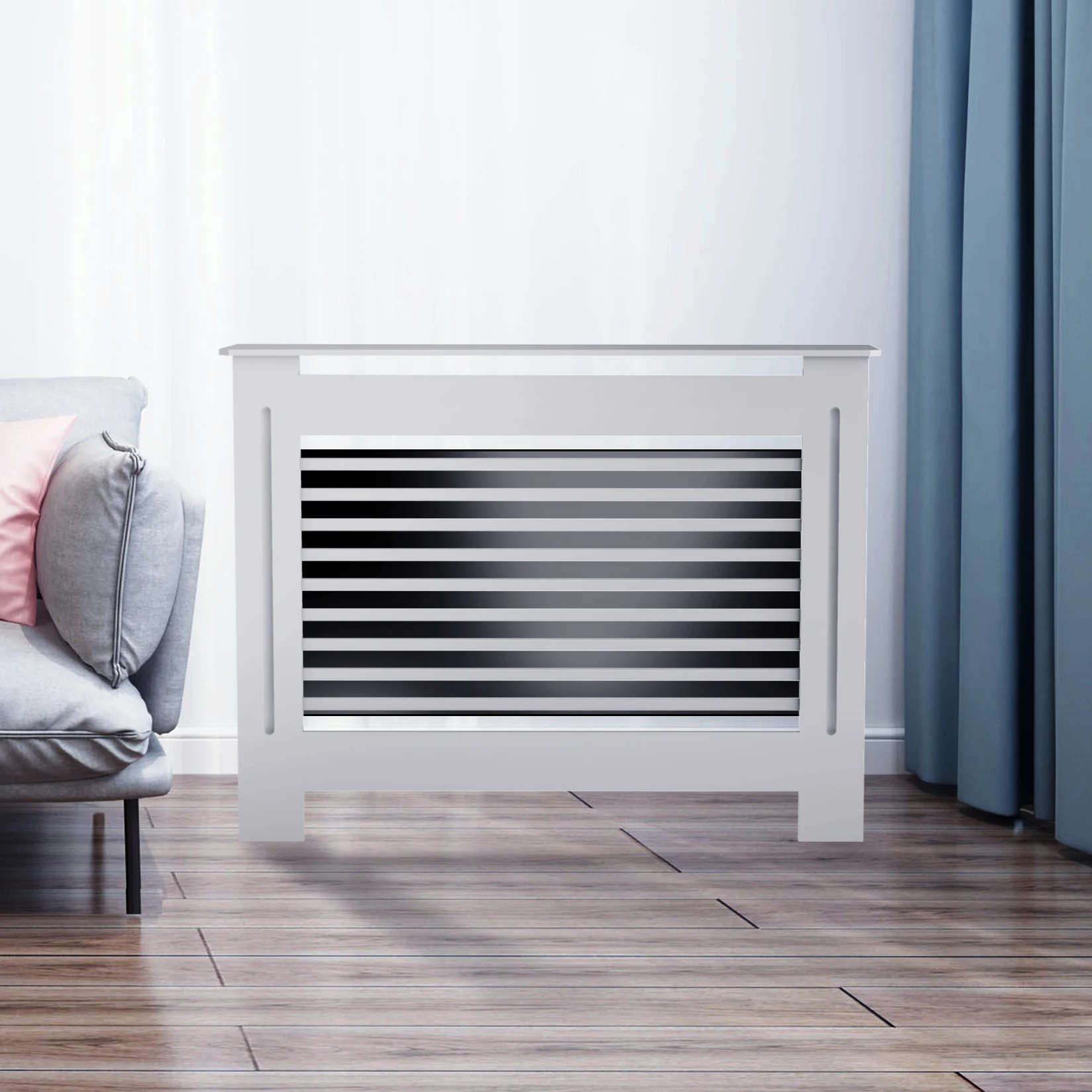 S/M/L/Xl Witte Radiatorafdekking Mdf Moderne Houten Kast Grillafdekking