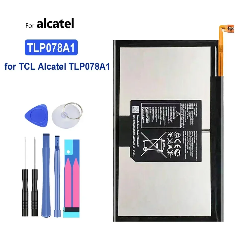 لبطارية الجهاز اللوحي TCL Alcatel TLP078A1 بقدرة 8000 مللي أمبير في الساعة، طاقة تدوم طويلاً