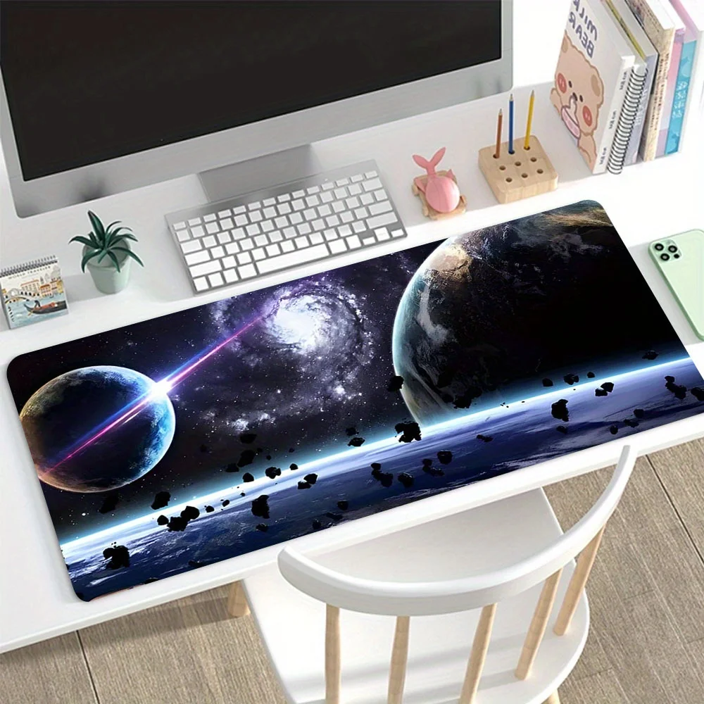 

Large Gaming E-Sports Mouse Pad Creative Universe Space Design Office Desk Mat Keyboard Pad Rubber Non-Slip Computer Mouse Mat